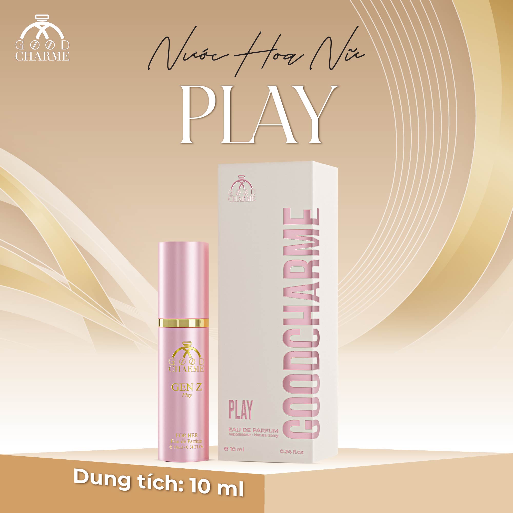 NƯỚC HOA NỮ GOOD CHARME GEN Z PLAY 10ML NĂNG ĐỘNG TƯƠI MÁT THANH LỊCH