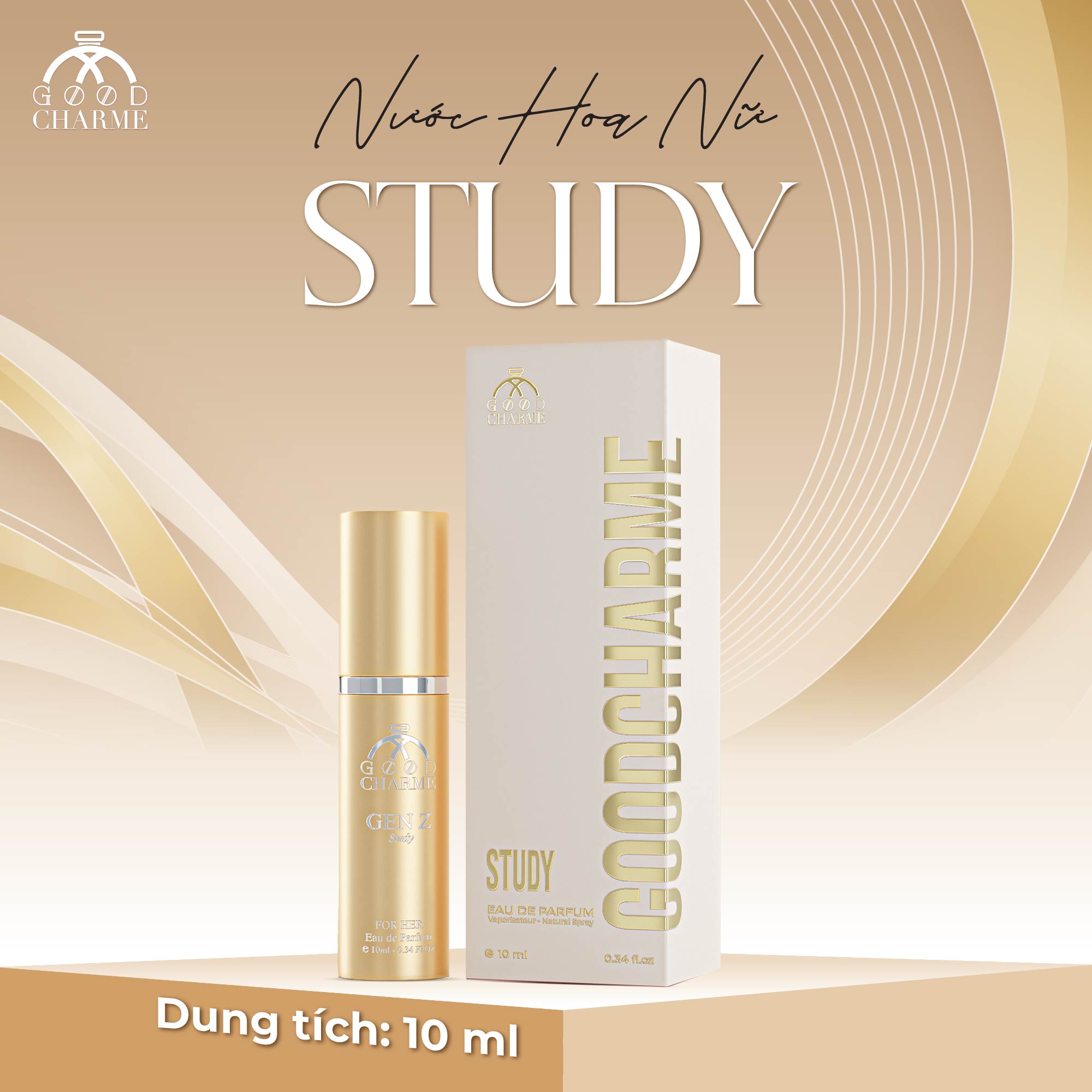 NƯỚC HOA NỮ GOOD CHARME GEN Z STUDY 10ML NGỌT NGÀO TRẺ TRUNG TƯƠI MỚI