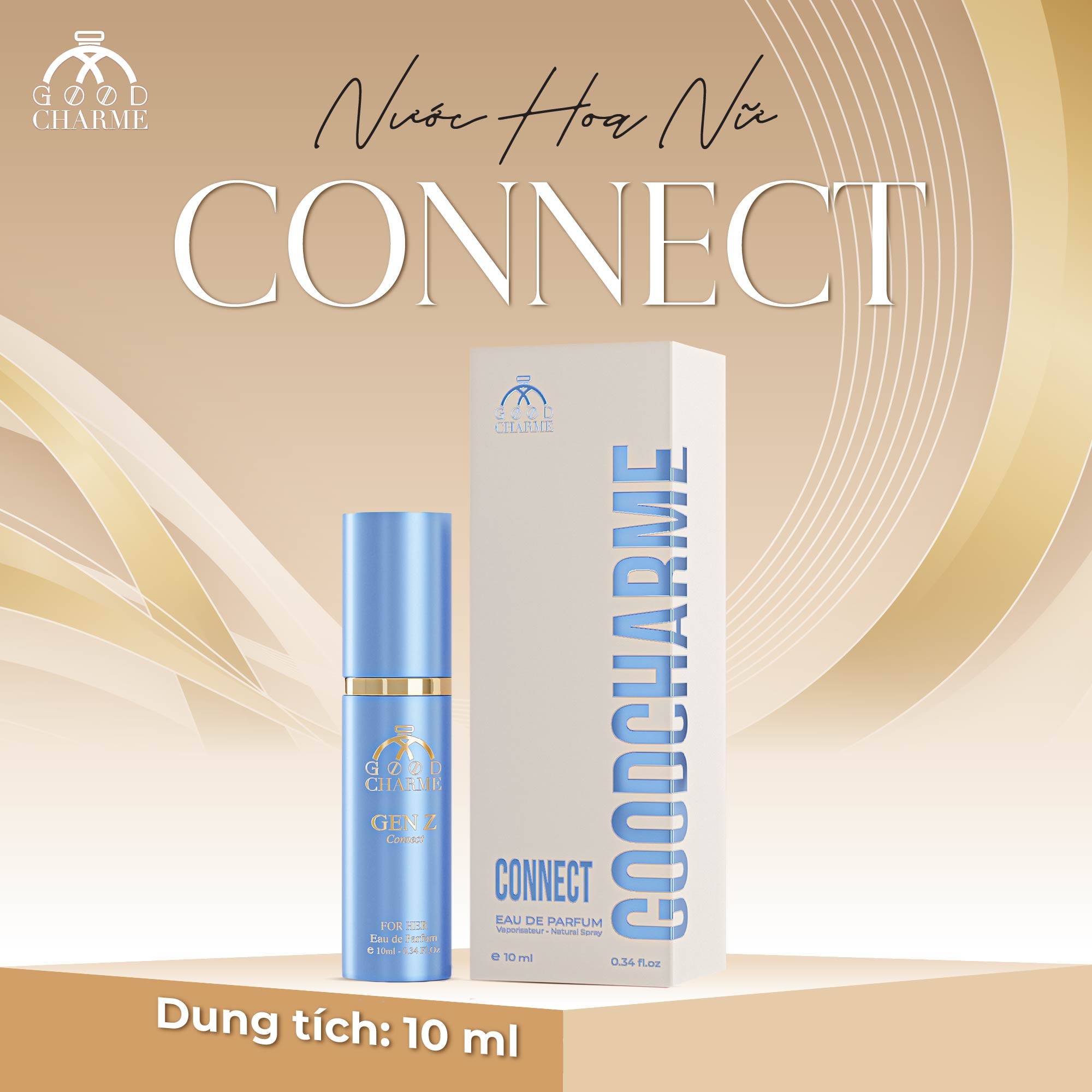 NƯỚC HOA NỮ GOOD CHARME GEN Z CONNECT 10ML SANG TRỌNG NĂNG ĐỘNG QUYẾN RŨ