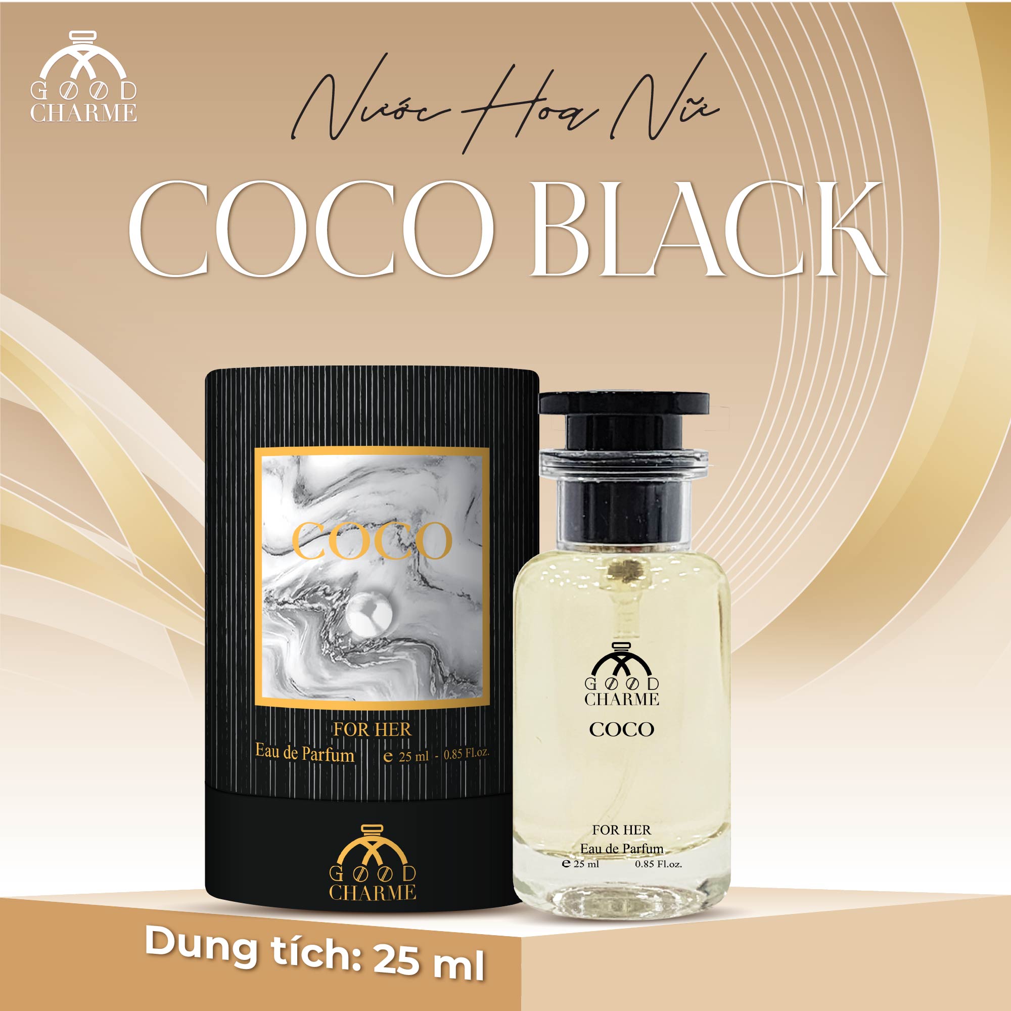 NƯỚC HOA NỮ GOOD CHARME COCO BLACK 25ML HIỆN ĐẠI QUYẾN RŨ 