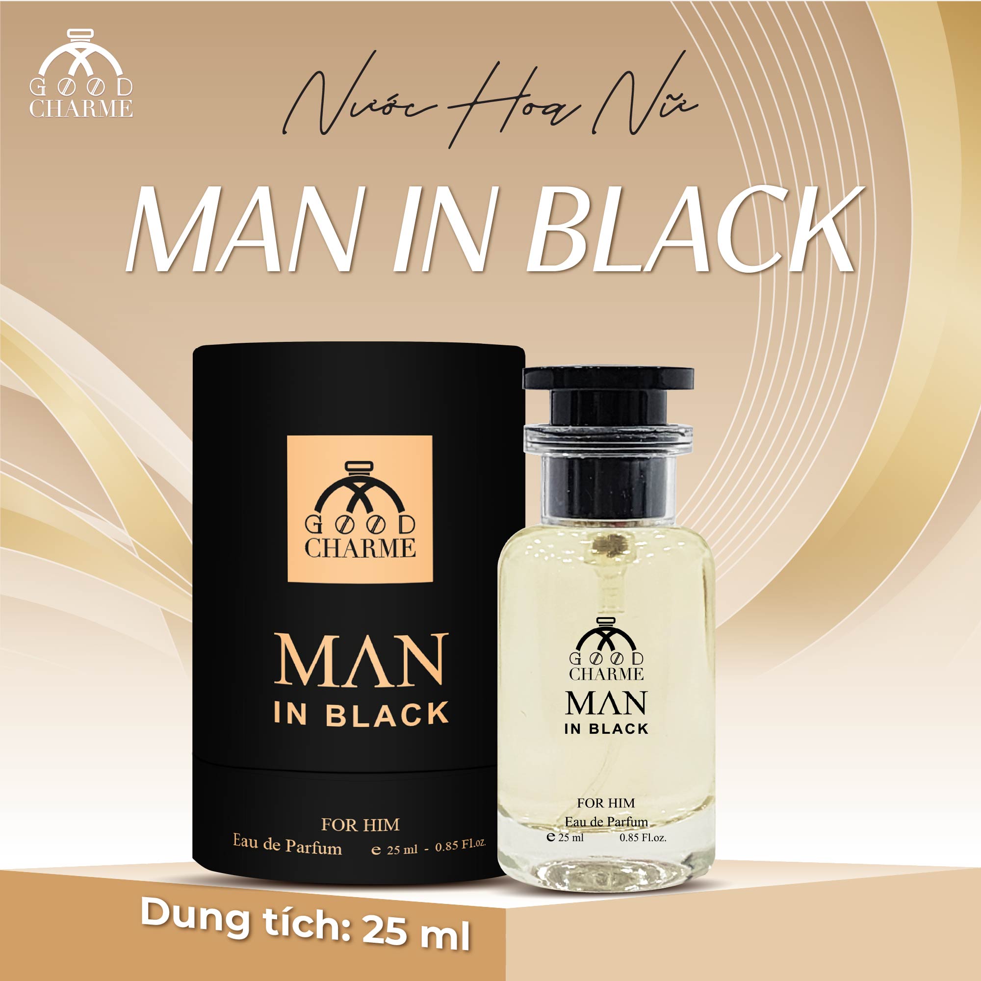 NƯỚC HOA NAM GOOD CHARME MAN IN BLACK 25ML SANG TRỌNG NỔI BẬT