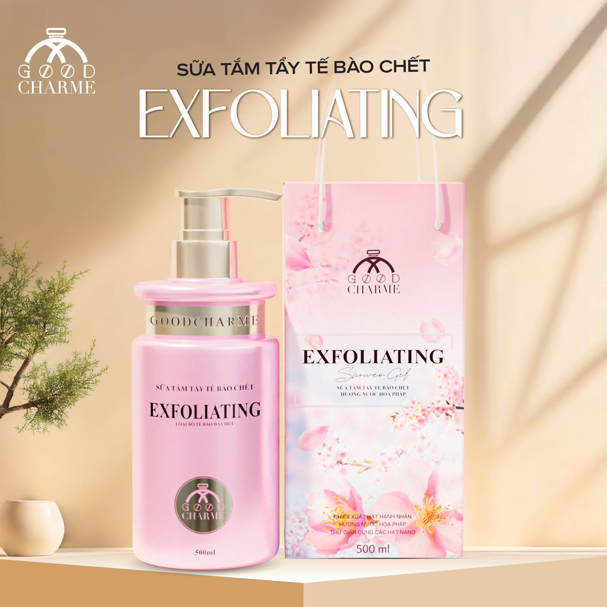 Sữa Tắm Tẩy Tế Bào Da Chết Charme Exfoliating 500ml