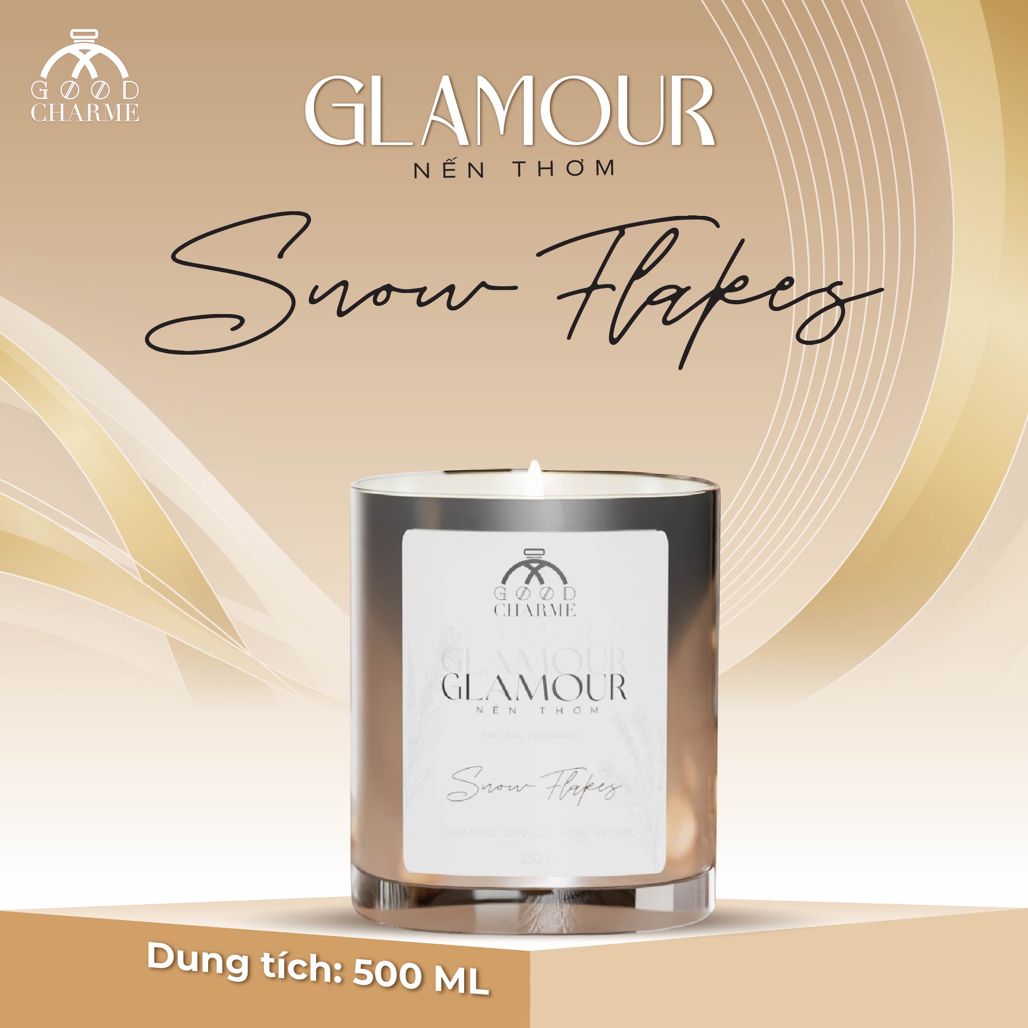 Nến thơm Glamor Snowflakes GoodCharme  