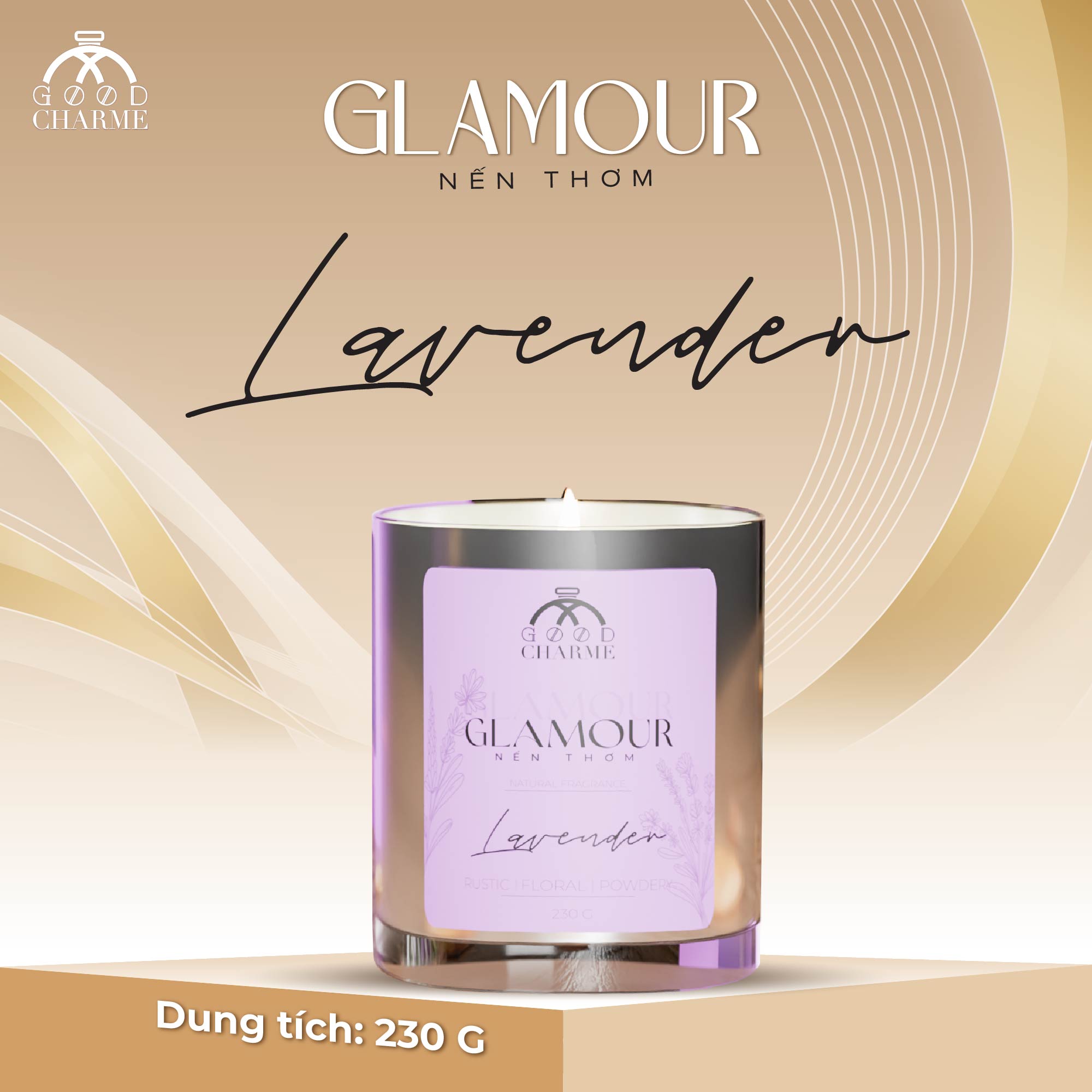 Nến thơm Glamor Lavender GoodCharme