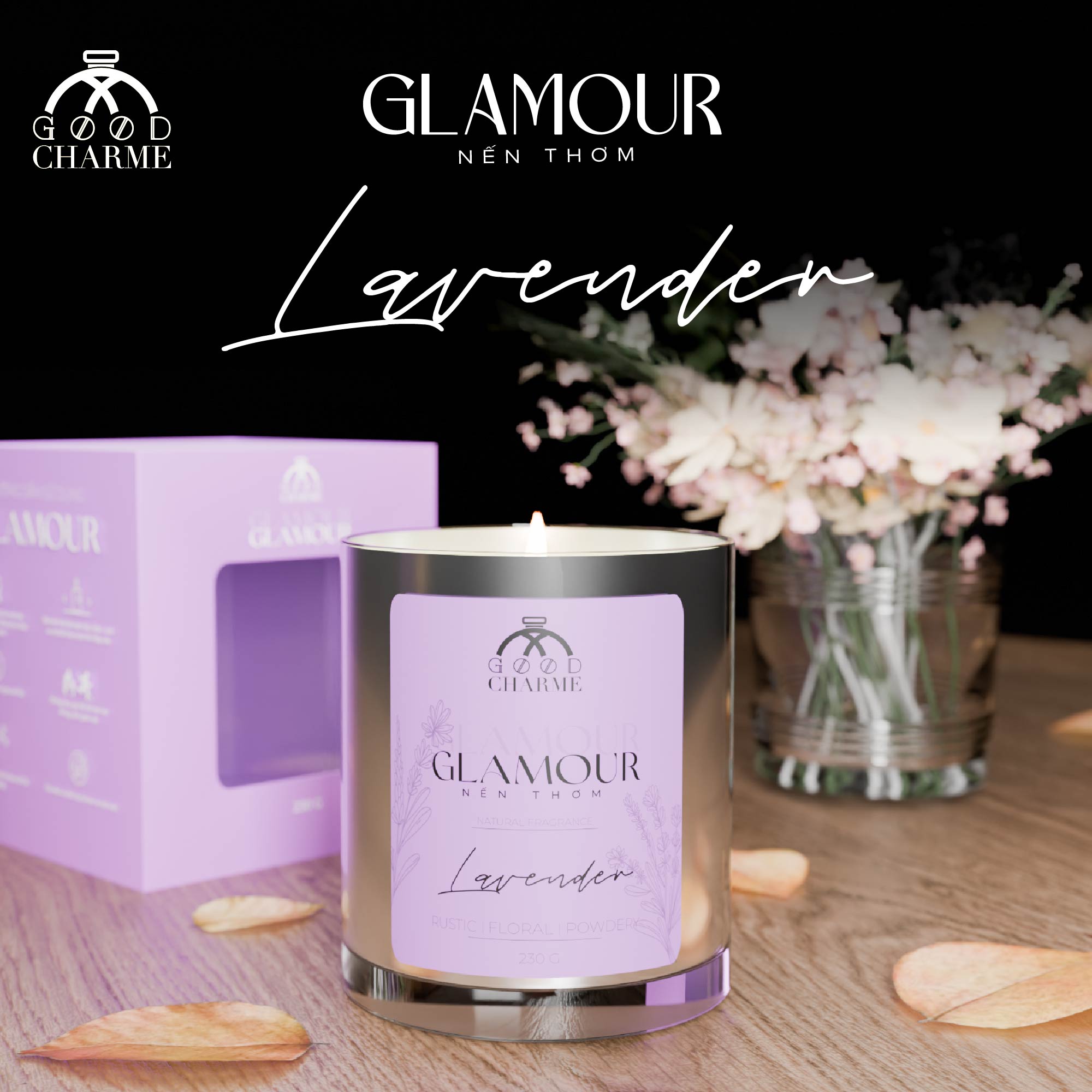 Nến thơm Glamor Lavender GoodCharme