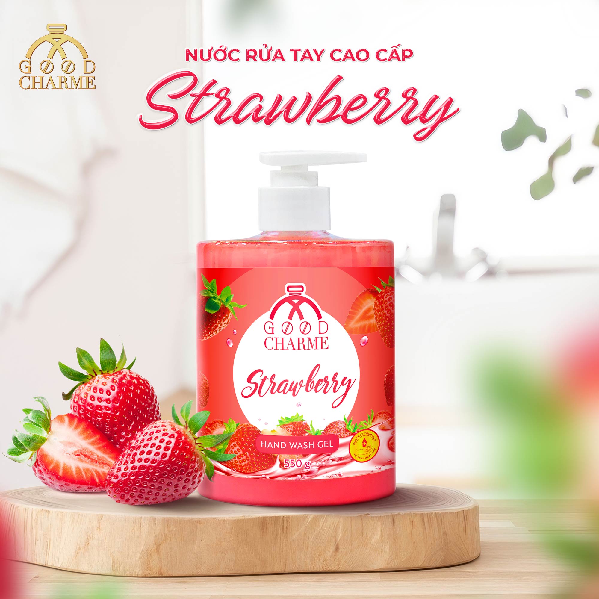 Nước rửa tay Strawberry Good Charme