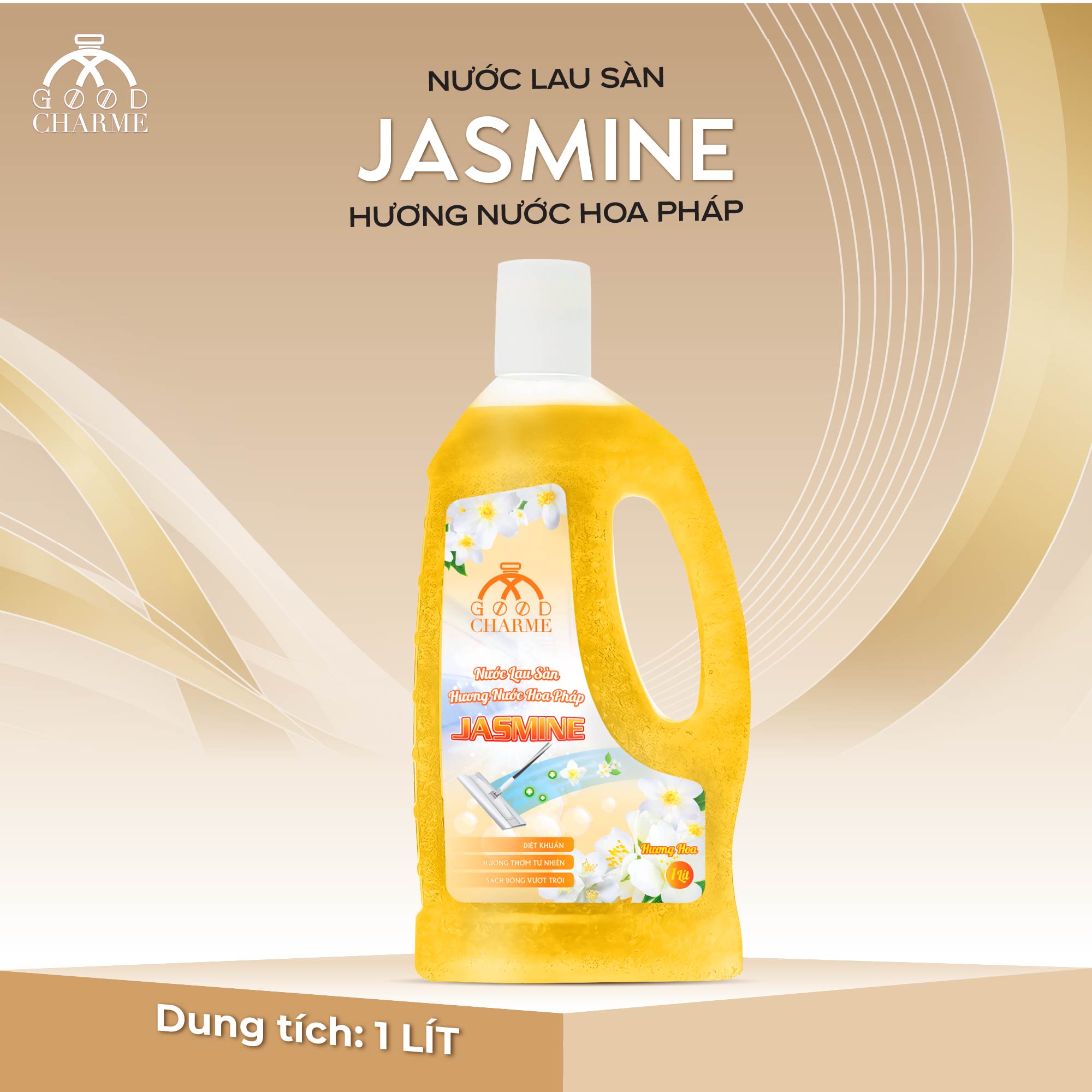  Nước Lau Sàn Hương Nước Hoa Pháp Jasmin GoodCharme 1000ml
