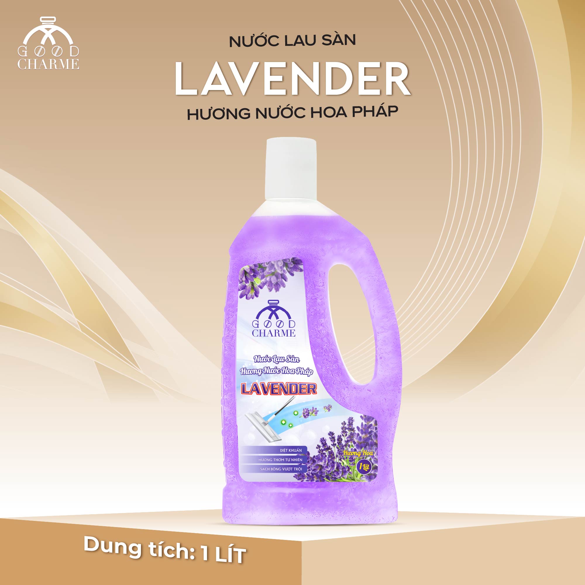 Nước Lau Sàn Hương Nước Hoa Lavender GoodCharme 1000ml