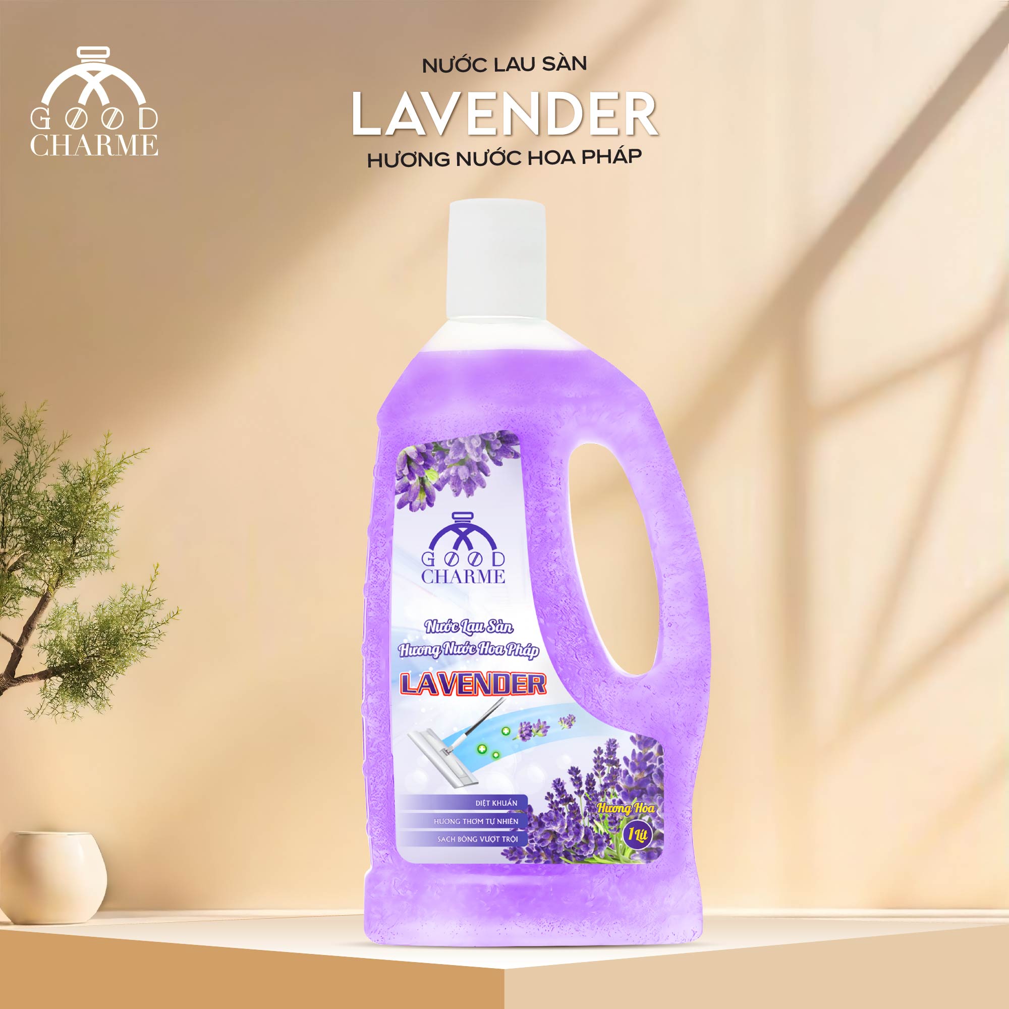 Nước Lau Sàn Hương Nước Hoa Lavender GoodCharme 1000ml