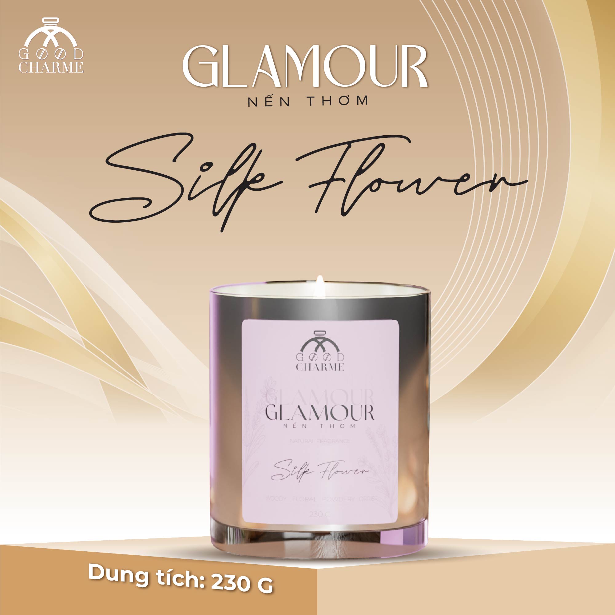 Nến thơm Glamor Silk Flower GoodCharme